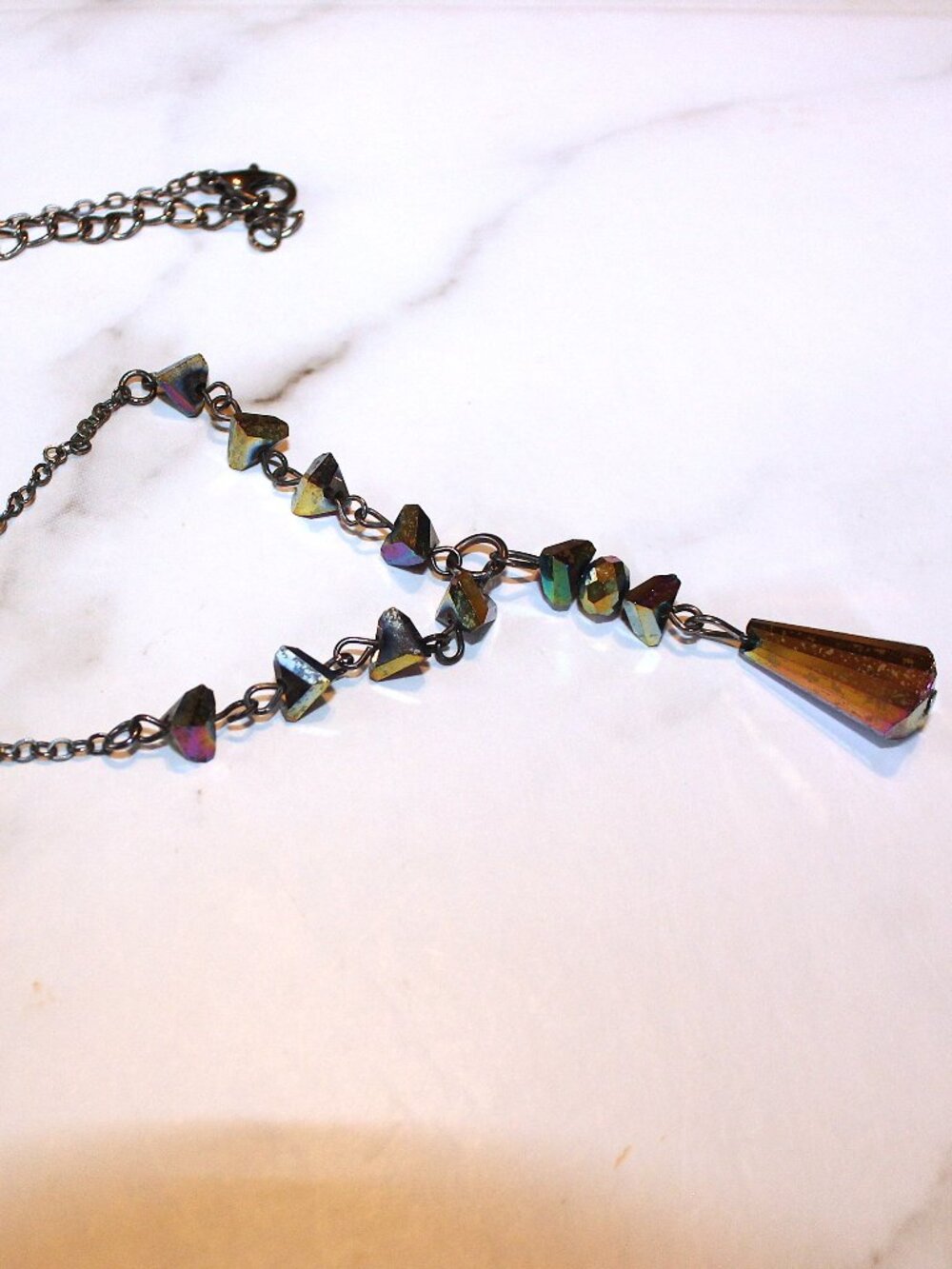 Paparazzi Oil Slick Aurora Borealis Necklace Lot - 2 Pcs Whimsigoth Festival - Picture 2 of 6
